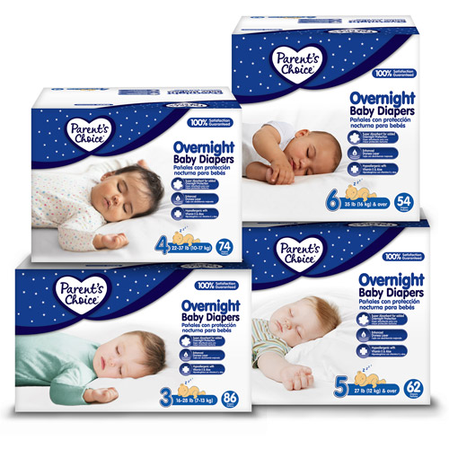 parents choice overnight diapers size 6