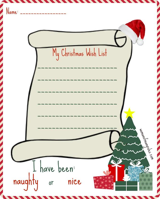 How to write a letter to santa claus template printable