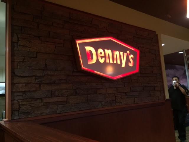 Relaxing at Denny's Restaurant 
