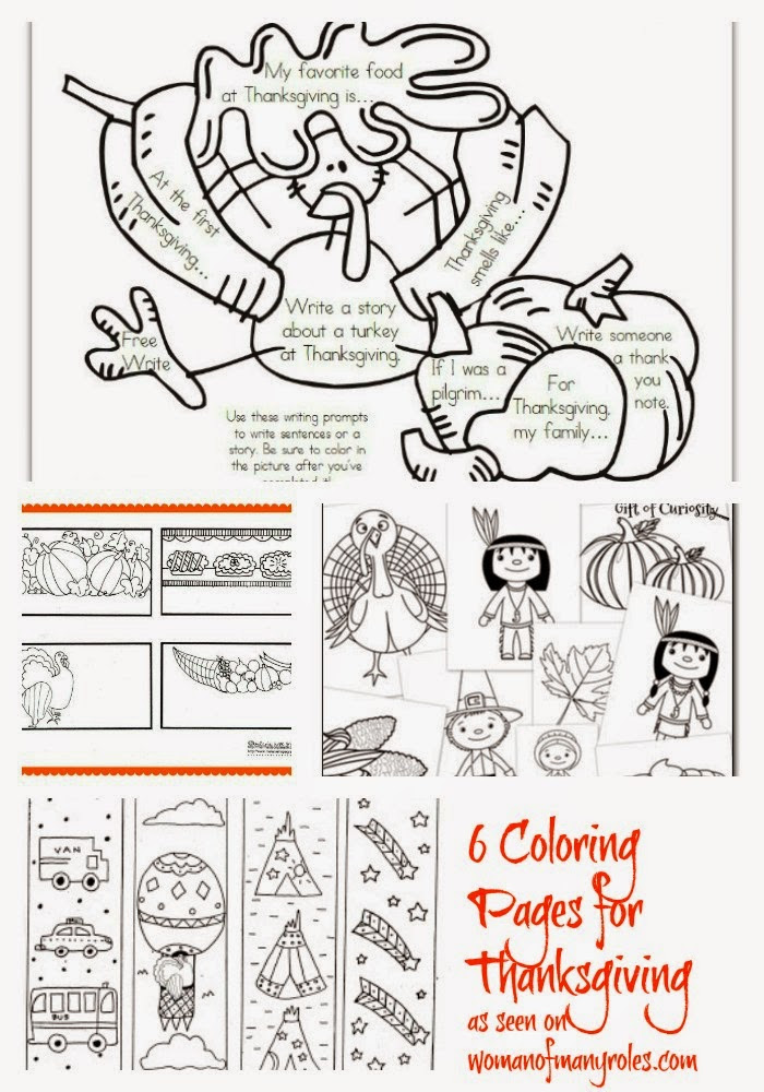 6 Thanksgiving Coloring Pages